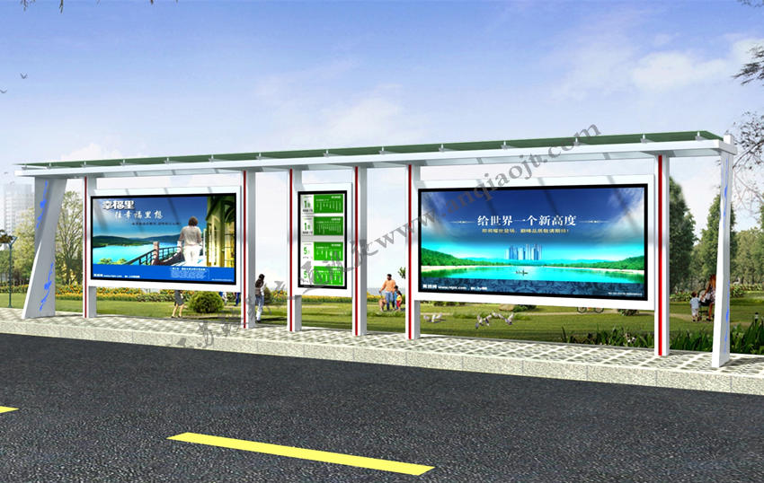 現(xiàn)代城市公交候車(chē)亭站臺(tái)AN1031-城市公交站亭