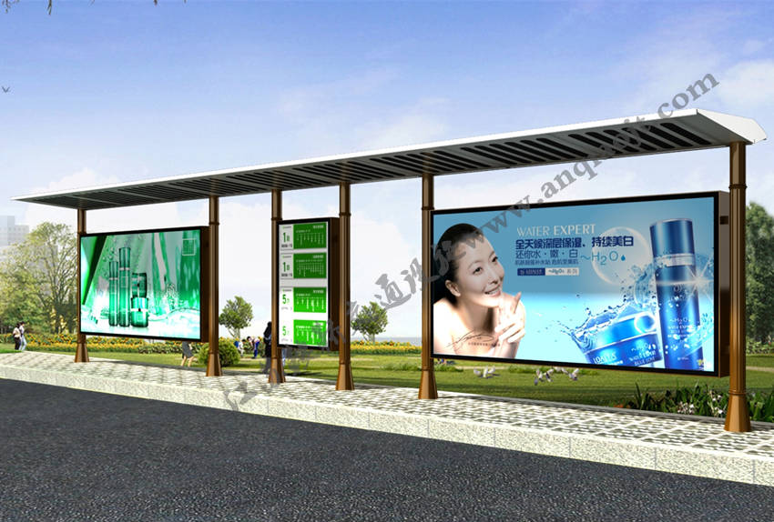 仿古候車亭AN1012-公交車站臺(tái)站亭公交站牌