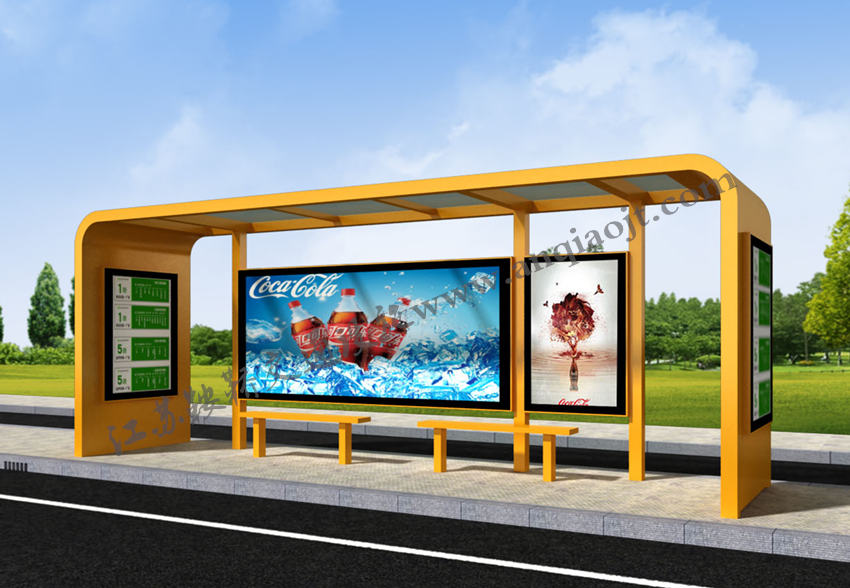 現(xiàn)代城市公交候車(chē)亭站臺(tái)AN1110-城市公交站亭