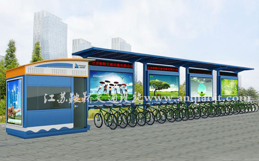 公共自行車棚AN2006-公共自行車雨棚設(shè)計(jì)圖片